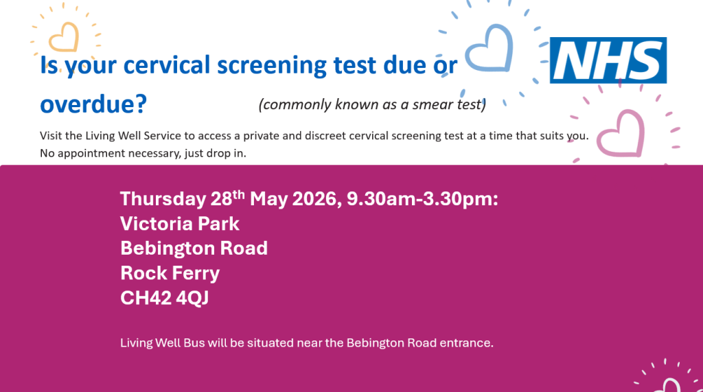 Is your smear test due, visit the Living Well Service