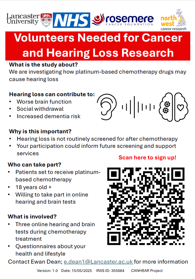 Cancer And Hearing Loss Research