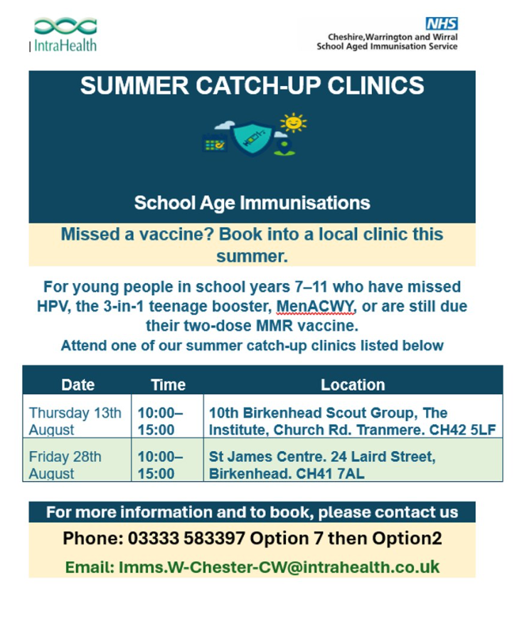 Summer Catchup Clinics