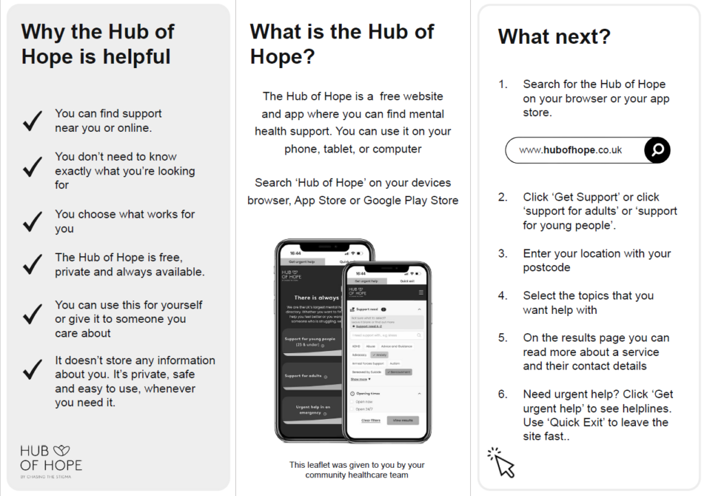 Hub Of Hope 2 Leaflet